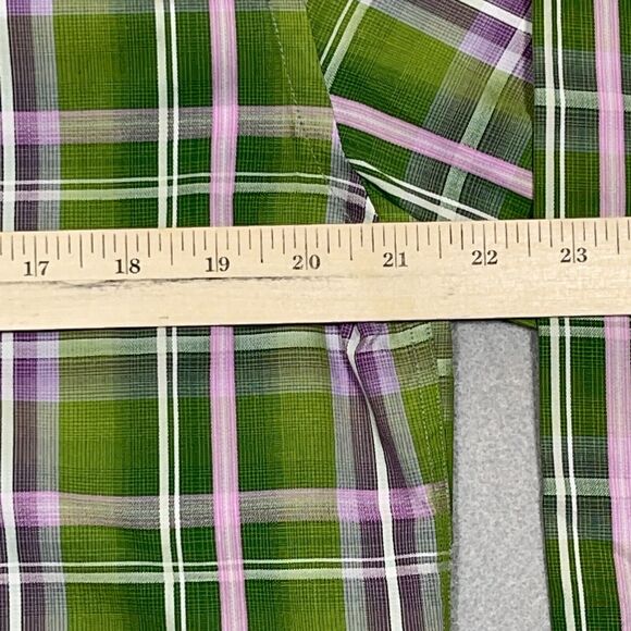 Kuhlman‎ Shirt Men's Medium 40 Medium Plaid Long Sleeve Button Front Green - Picture 6 of 12